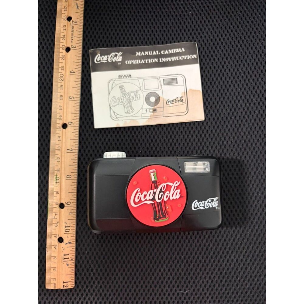 vtg  1999 coca cola 35 mm reusable camera with manual